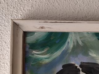 Pintura al óleo. Contemporáneo,  marco con cristal