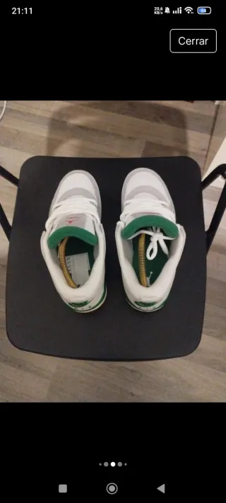 Air Jordan 4 RM Bianco Verde Pino