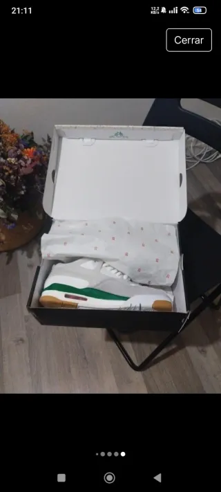 Air Jordan 4 RM Bianco Verde Pino