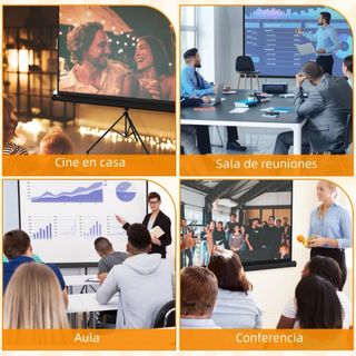 Pantalla Proyección 100 Pulgadas con Soporte