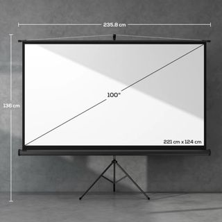 Pantalla Proyección 100 Pulgadas con Soporte