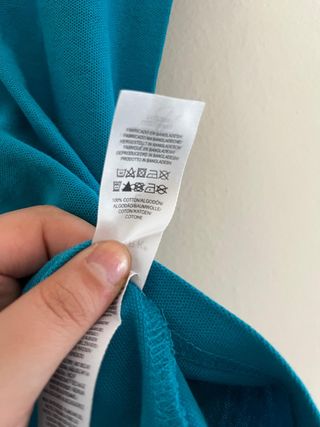 Primark Polo Algodón Turquesa Talla L | Nuevo