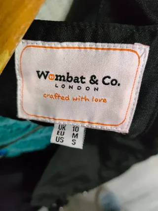 Abrigo de porteo Wombat Talla M Negro/Turquesa