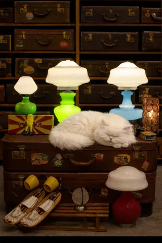 candeeiros de mesa vintage