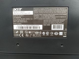 Monitor Acer AL1511S y teclado Labtec