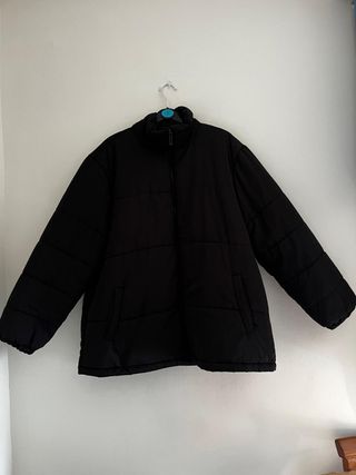 Shein Curve Chaqueta Puffer Negra Talla 1XL