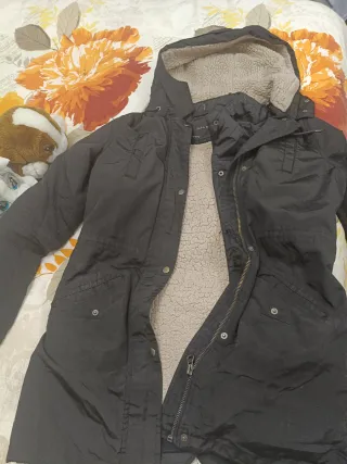 Abrigo Zara Basic Mujer Negro Talla S