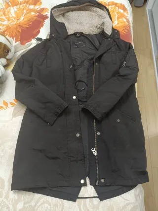 Abrigo Zara Basic Mujer Negro Talla S