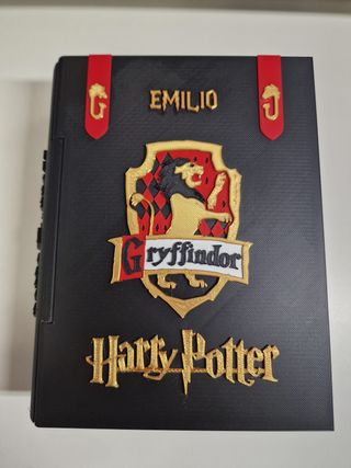 Caja Libro de Harry Potter - Gryffindor +tu nombre