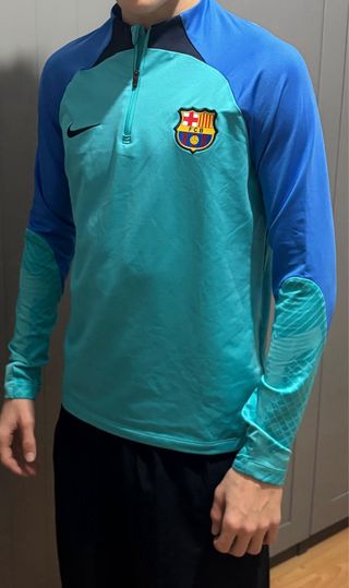 Sudadera Nike Barça Azul y Turquesa