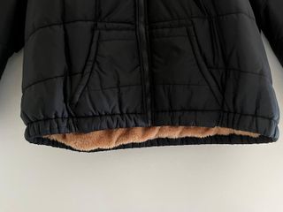 Shein Curve Chaqueta Puffer Forro Borrego Negra XL