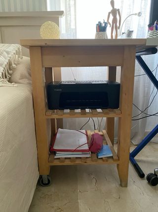 Mesa carrito abedul ikea