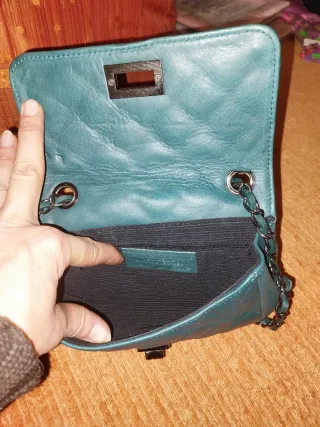 Borsa tracolla Bobi verde trapuntata