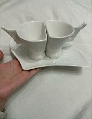 Tazzine Evviva in porcellana