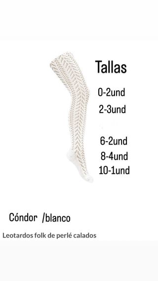 Leotardos Cóndor Folk Blanco cóndor