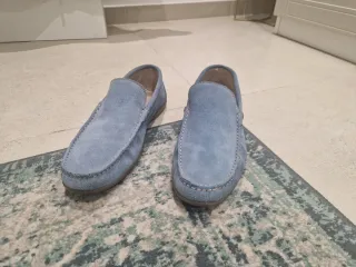 Mocasines españoles de ante azul