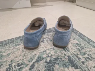 Mocasines españoles de ante azul