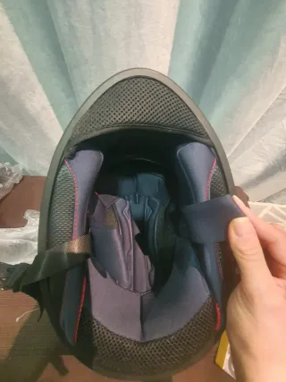 Casco Moto Negro con Orejas Gatito