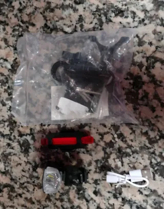 Juego luces LED Bici USB Recargables