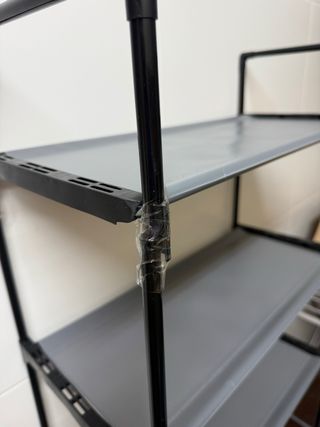 Scaffale da Bagno Nero e Grigio