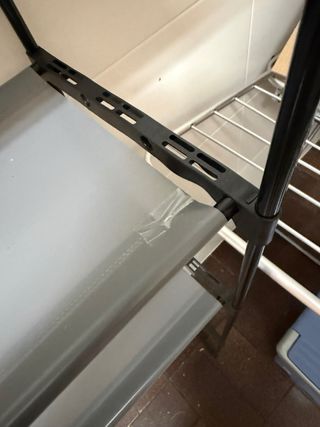 Scaffale da Bagno Nero e Grigio