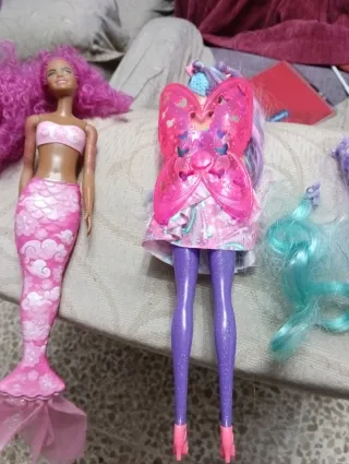 Muñecas Barbie Sirena y Hada