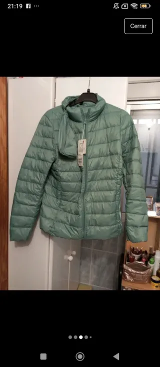 Abrigo acolchado verde