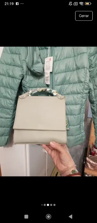 Abrigo acolchado verde