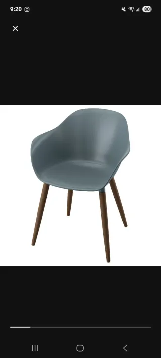 Silla de comedor moderna gris y madera