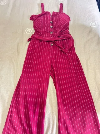 Mono largo rayas fucsia y plata