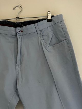 Pantalón Chino Roberto Grassi Talla 48 Azul Claro