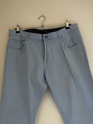 Pantalón Chino Roberto Grassi Talla 48 Azul Claro