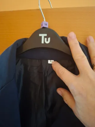 Blazer azul doble botonadura Tu