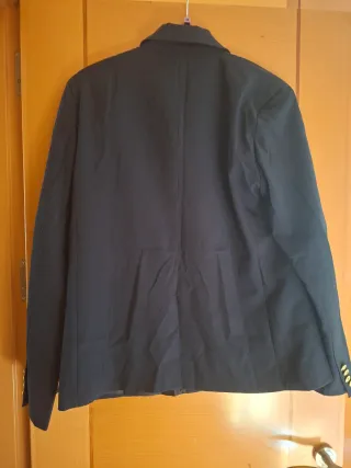 Blazer azul doble botonadura Tu