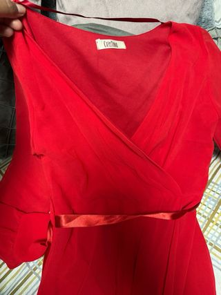 Vestido rojo largo Cristina talla única