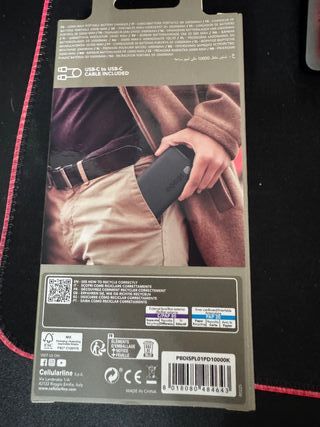 Power bank 10000mAh nero CellularLine