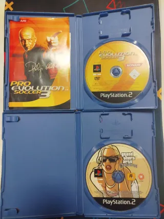 Pack 4 Juegos PS2: MotoGP3, F1 04, PES 3, GTA SA