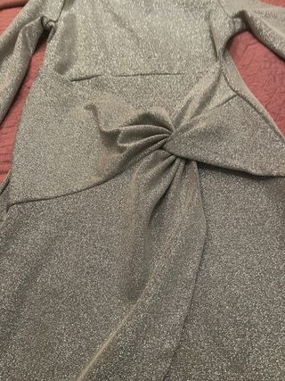 Vestido Esmara plateado y dorado