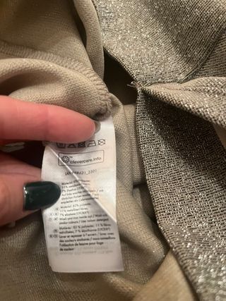 Vestido Esmara plateado y dorado