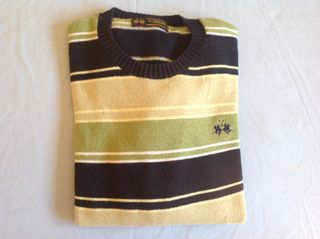 Chaqueta de cuero La Martina marrón