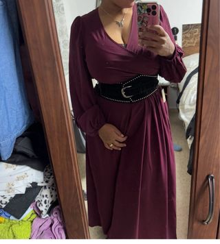 Vestido morado talla L