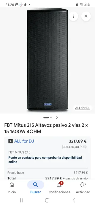 Altavoces FBT Negros,dynacord