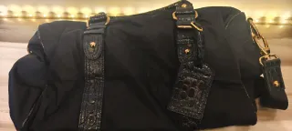 Bolso Uterqüe Negro Piel Cocodrilo