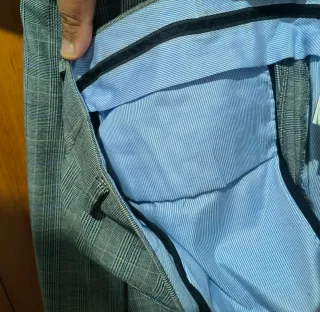 Traje de chaqueta gris a cuadros