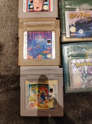 Cartuchos Game Boy: Tetris, Mario, Pokémon