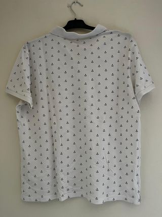 Primark Polo Algodón Talla L Estampado Anclas