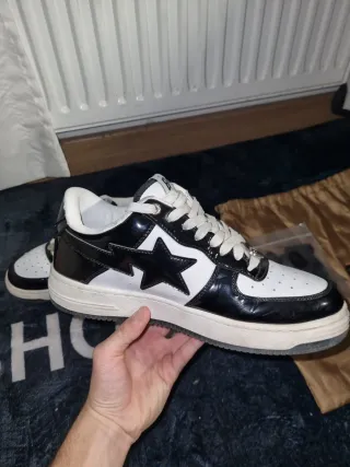 Bape Sta Low Negro y Blanco