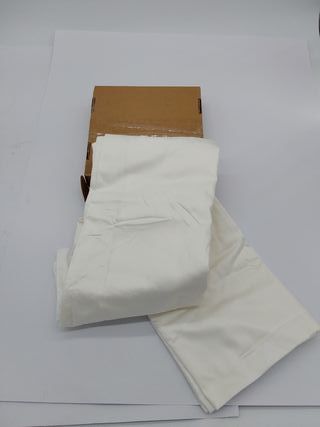 Amazon Basics Paquete de 2 Fundas de Almohada de satén de algodón de 400 Hilos, 50 x 80 cm, Color Blanco