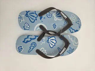 Chanclas Chufi Azul y Blanco