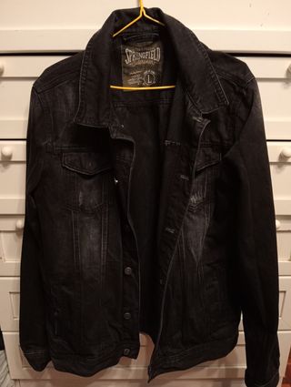 Chaqueta vaquera negra Springfield Talla L